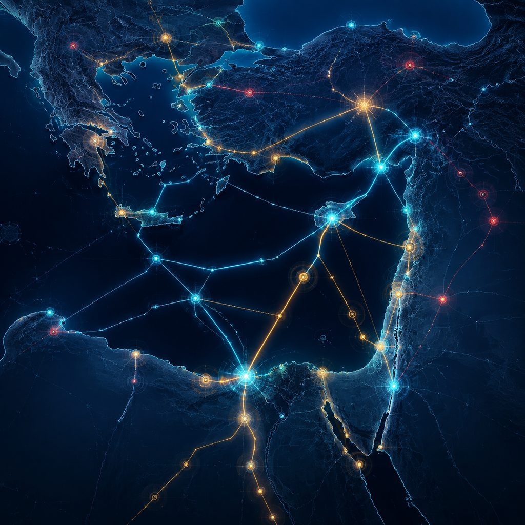 تحلیل ژئواکونومیک شبکه انرژی مدیترانه شرقی: مدلسازی هاب قبرس با پایتون